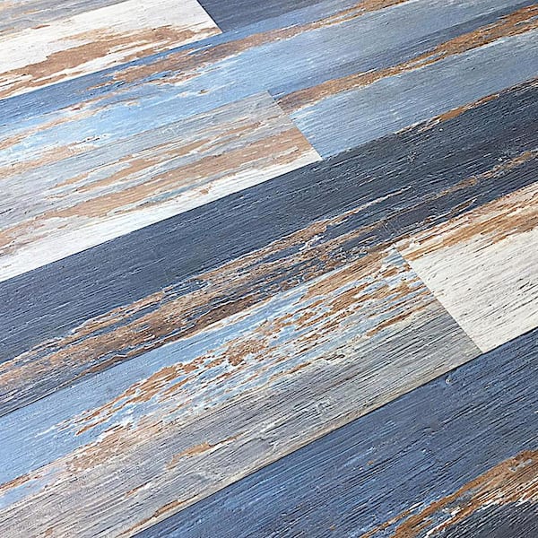 Old Blue Sea Floor Luxury Wood Click-in Vinyl Planks