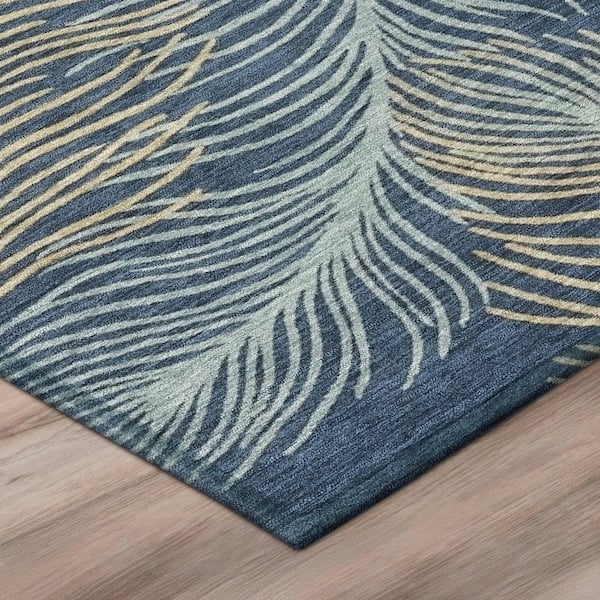 Chantille Machine Washable Indoor/Outdoor Abstract ACN3028 Navy 3 ft. x 5 ft. Area Rug