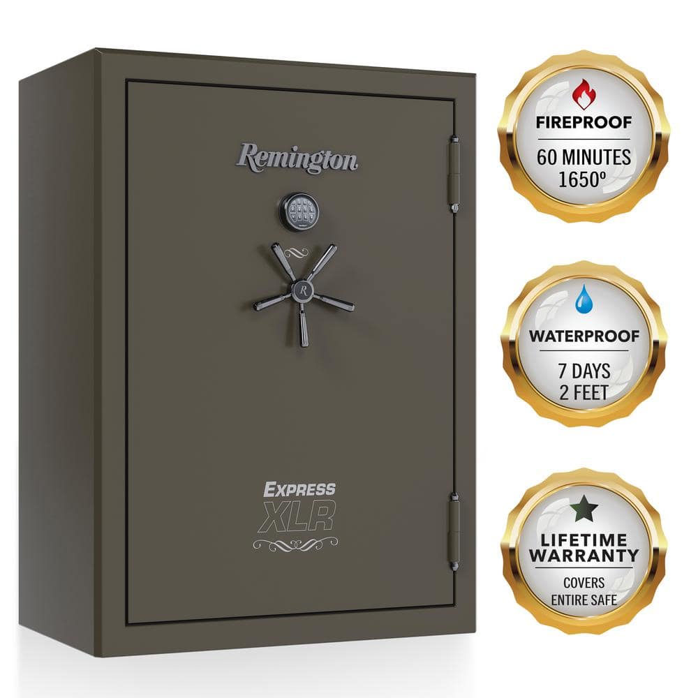 Remington Express XLR 60-Gun Fireproof and Waterproof Gun Safe with ...