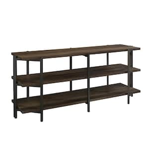 North Avenue 57 in. Smoked Oak Composite TV Stand Fits TVs Up to 55 in. with Open Storage