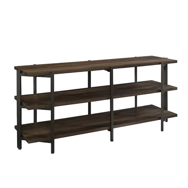 SAUDER North Avenue 57 in. Smoked Oak Composite TV Stand Fits TVs Up to 55 in. with Open Storage