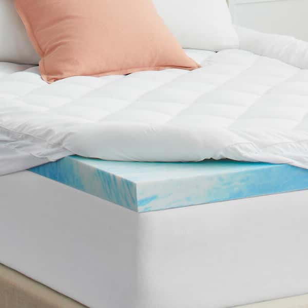 Foam Full Size Mattress Topper 2 Inch Premium Orthopedic Pad Bed Protector New 
