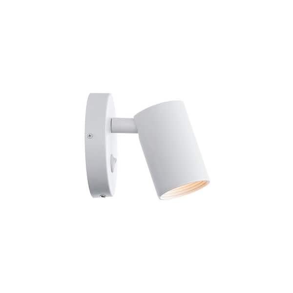 Kepler Integrated LED Reading Light in White-Swing Arm Wall Lamp Hardwired 5in for Bedroom + Office