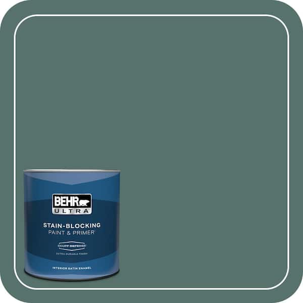BEHR ULTRA 1 qt. #480F-6 Shaded Spruce Extra Durable Satin Enamel Interior Paint & Primer