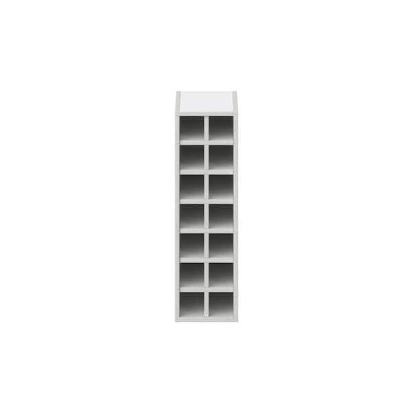 J COLLECTION Bright White Assembled Wall Wine Rack Kitchen Cabinet (9 in. W x 30 in. H x 14 in. D)