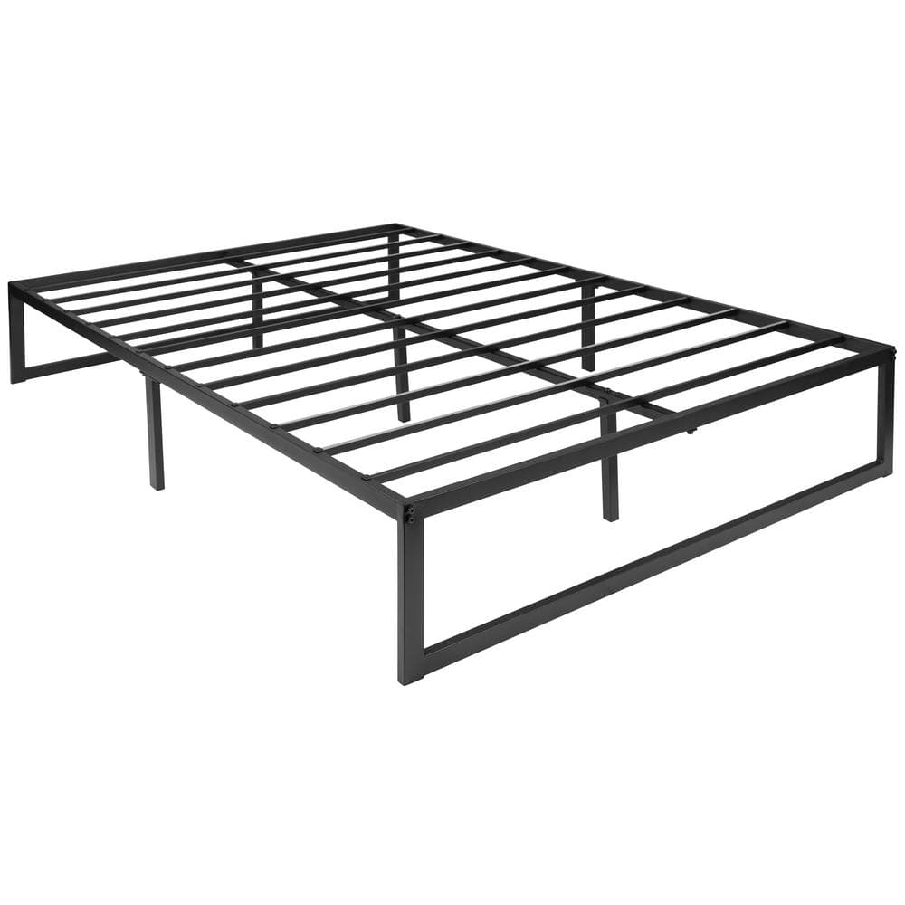 TAYLOR + LOGAN Black Metal Frame Full Platform Bed PL-496058-TAYLH ...