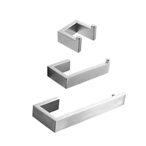 3-Piece Bathroom Accessories Set Stainless Steel Wall Mounted, Polish Nickel Finished