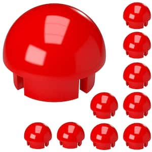 1-1/4 in. Furniture Grade PVC Internal Ball Cap in Red (10-Pack)