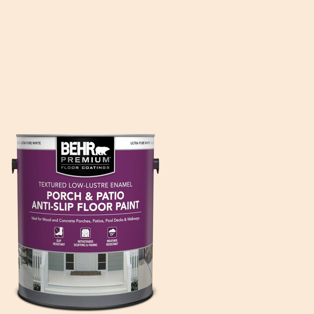 1 gal. #300C-1 Princess Ivory Textured Low-Lustre Enamel Interior/Exterior Porch and Patio Anti-Slip Floor Paint price history on PriceWatchPro