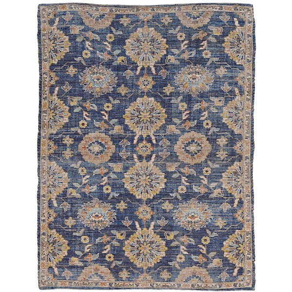 Kas Rugs Morris Blue Chloe 3 ft. x 4 ft. Distressed Moroccan Accent Rug