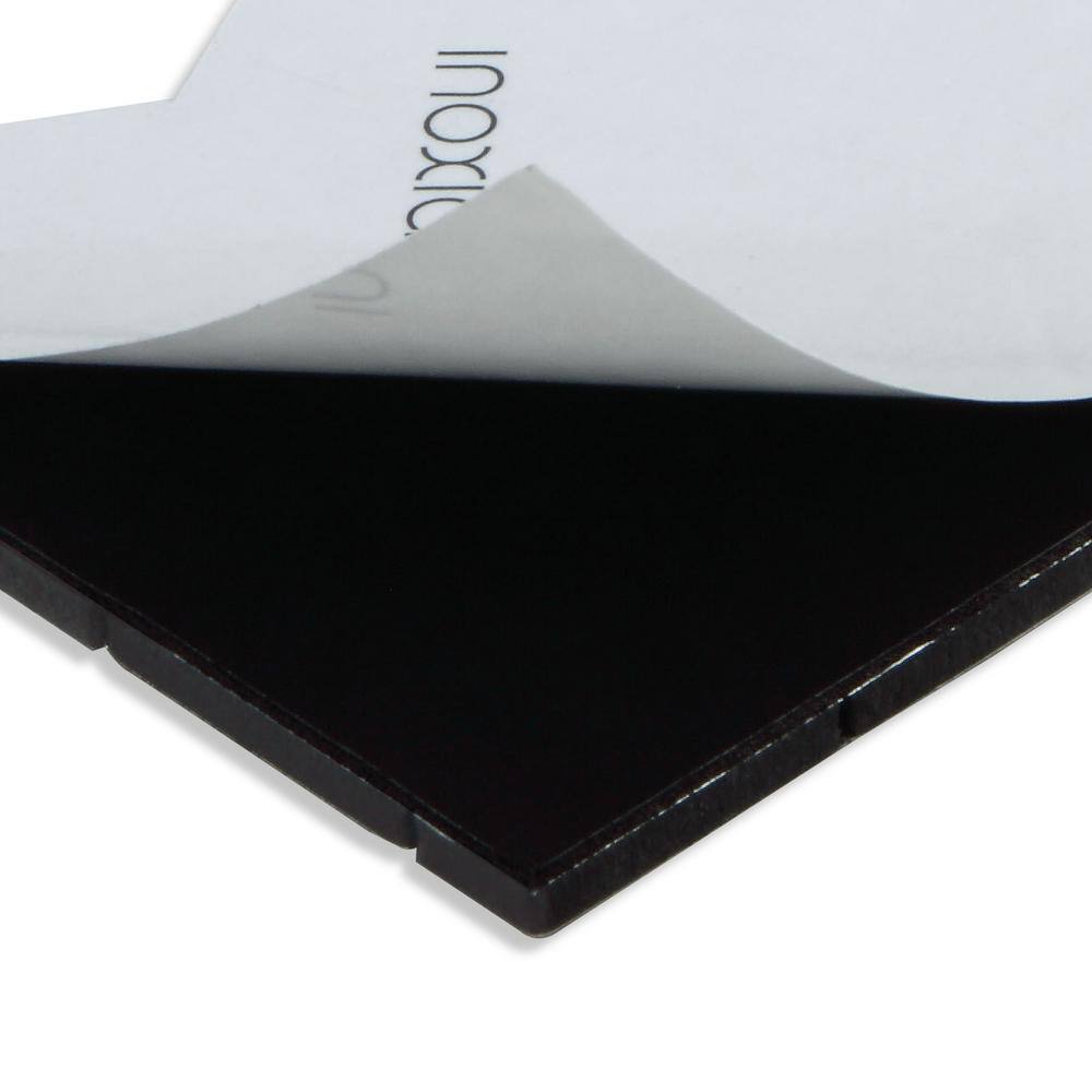 30'' Black Metal Peel and Stick Hexagon Backsplash Panel