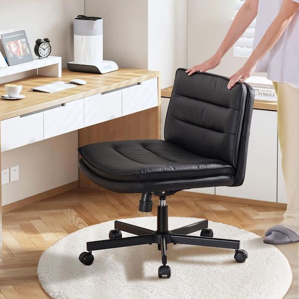 美品　neighborhood 23SS NHHX Swivel Chair ComHoma Criss Cross Chair with Wheels PU Leather Armless