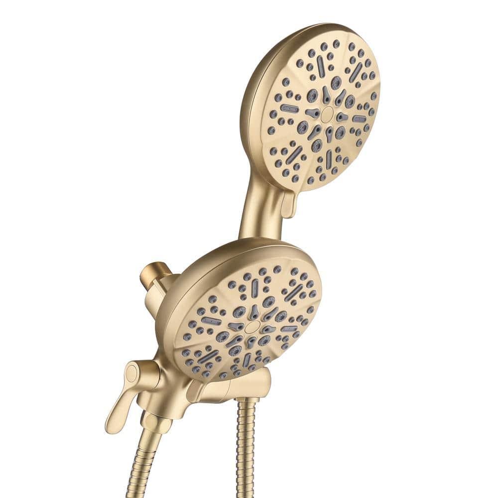 Boyel Living 5Spray Patterns 5 in. Wall Mount Dual Shower Heads and