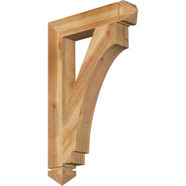 Ekena Millwork 4 in. x 34 in. x 22 in. Western Red Cedar Imperial Arts and Crafts Rough Sawn