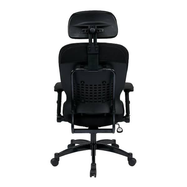 Office Star SPACE Black Leather Headrest