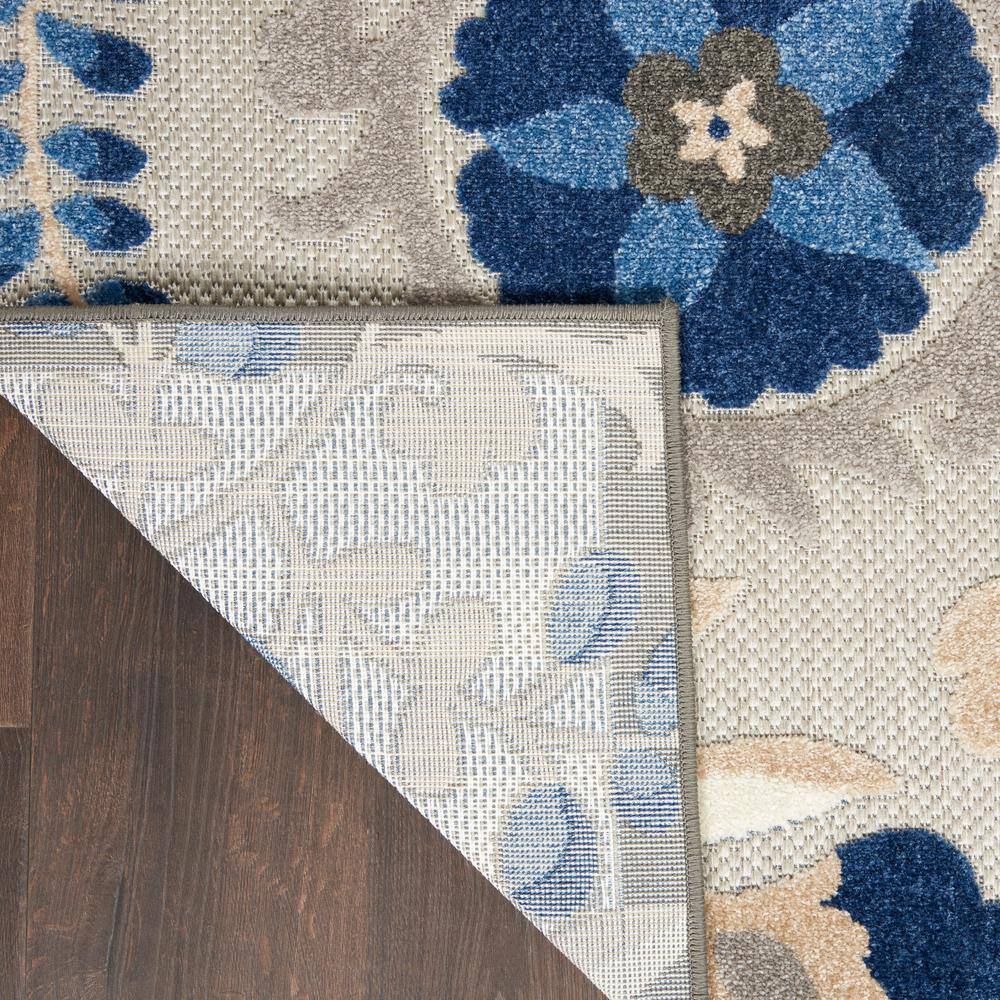 Aloha Natural/Blue Floral 6' x 9' Synthetic Outdoor Area Rug