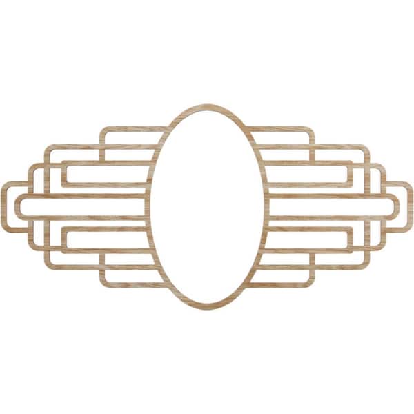 Ekena Millwork 24 in. x 12 in. x 0.375 in. Wood Medallion Moulding