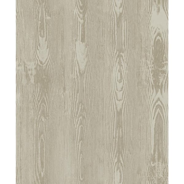 Brewster Jaxson Light Brown Faux Wood Paper Strippable Roll (Covers 57.8 sq. ft.)