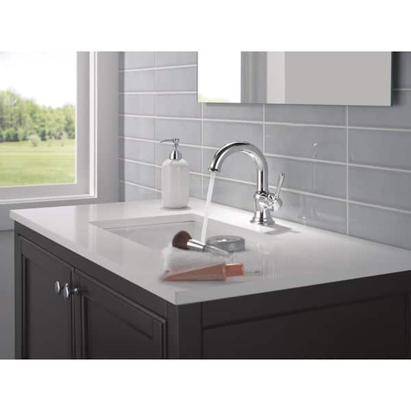Roe Single Handle Single Hole Bathroom Sink Faucet in Chrome