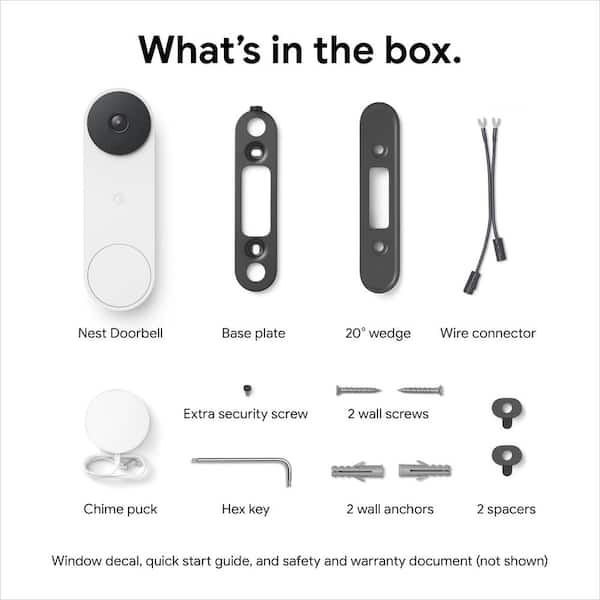 Google Nest Doorbell (Wired, 2nd Gen) - Ash GA03696-US - The Home ...