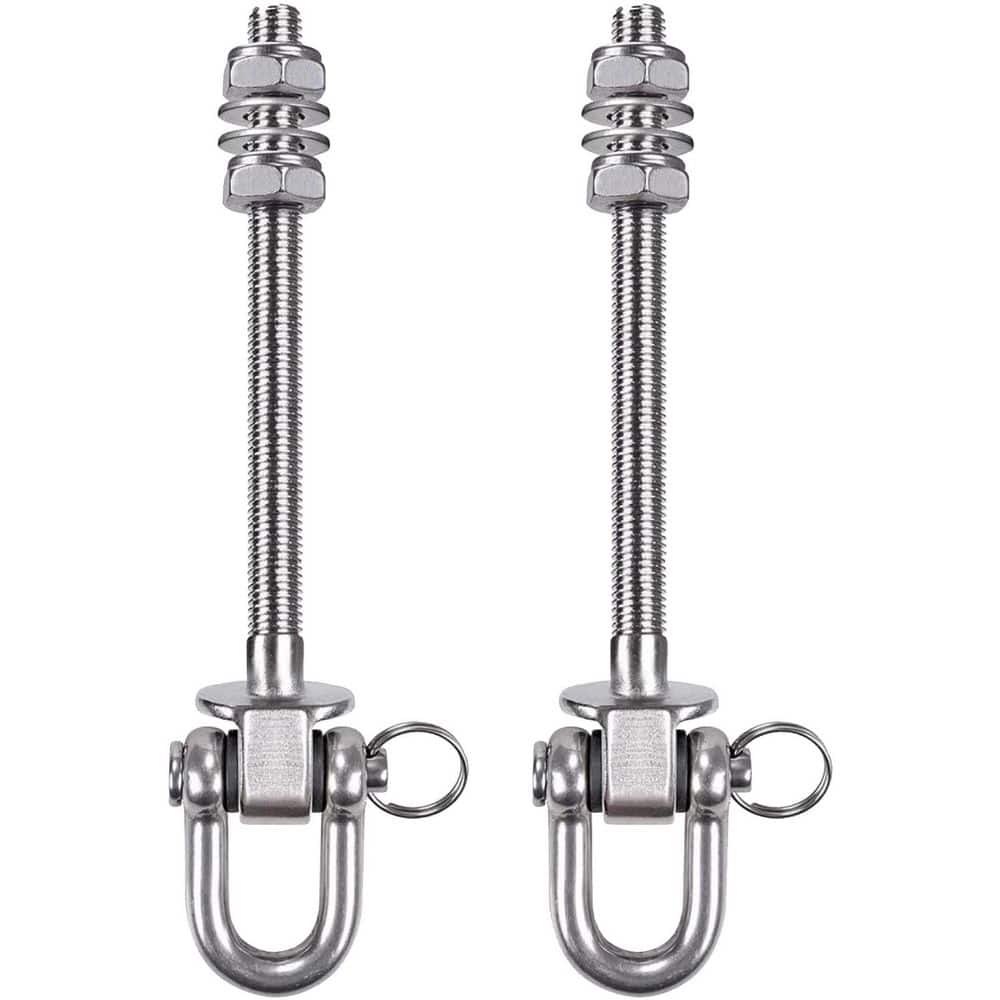 "Set of 2 Heavy Duty Swing Hangers, Stainless Steel, 1800LB Capacity, M10 x 9.3"" Swing Bolts for Wood and Steel Beam" price history on PriceWatchPro