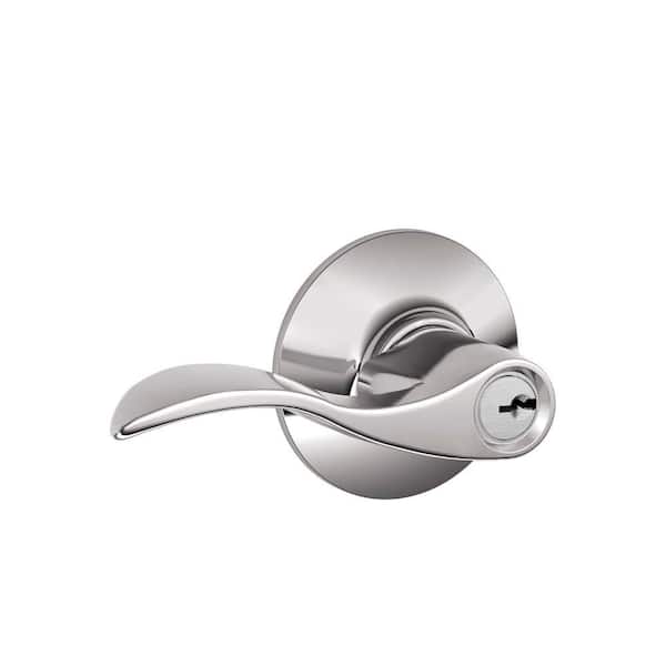 Schlage Accent Bright Chrome Keyed Entry Lever