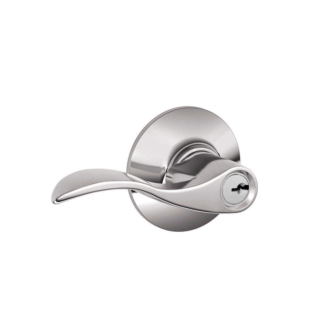 Schlage Accent Bright Chrome Keyed Entry Door Handle F51A ACC 625