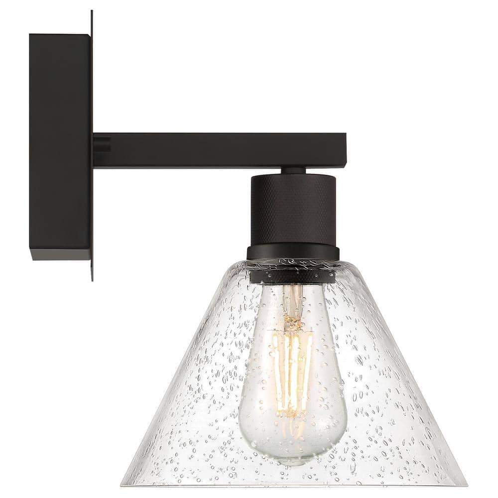 Martini Glass Inspired Dimmable Wall Sconce in Matte Black