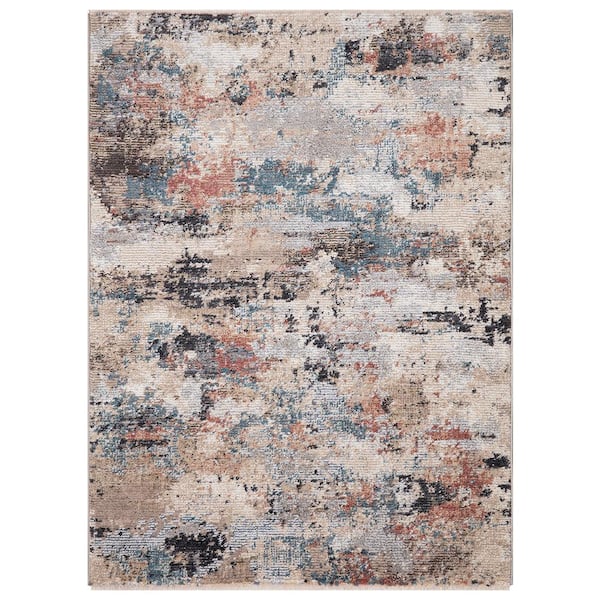 Concord Global Trading Pandora Collection Celeste Ivory 3 ft. x 5 ft. Abstract Area Rug