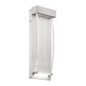Kabo Medium 1-Light Brushed Silver LED Outdoor Wall Sconce