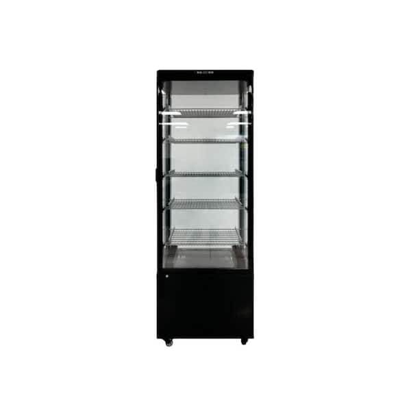 Cooler Depot 26 in. W 17.7 cu. ft. Commercial Upright Refrigerated Glass Case Display in Black