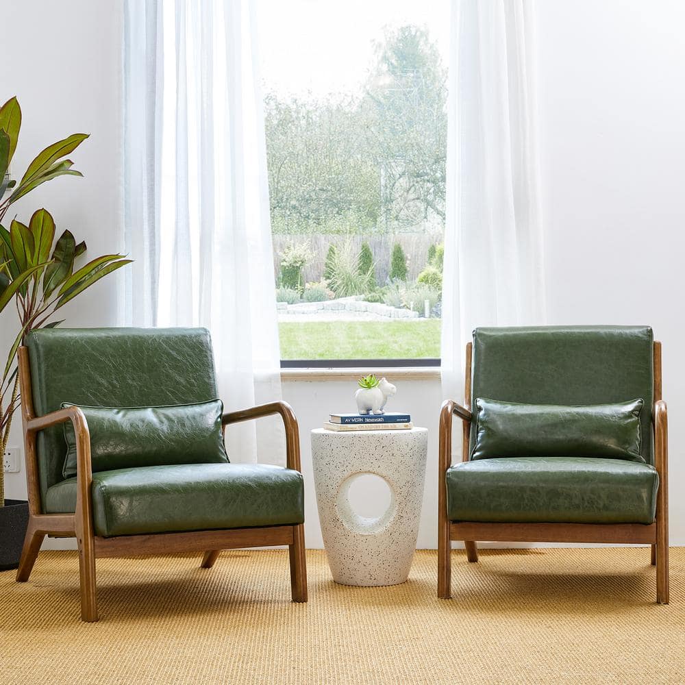 デスクチェア Mid Century Modern Accent Armchair Amazon.com: INZOY Mid Century Modern Accent Chair with Wood