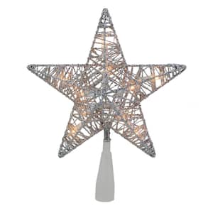 LED Rotating Magic Starry Sky Decorations PABIPABI Christmas Tree Topper Lighted with Golden Glitter Star Projector 3D Hollow Gold Glitter Star Lighted Tree Topper for Christmas Tree Decorations