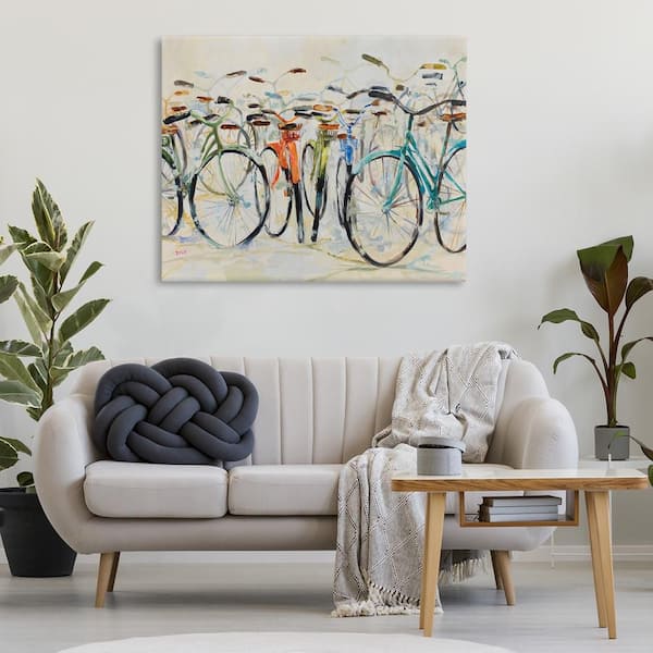 Abstract Expressive Bicycles by Dusza Unframed Travel Graphic Art Print 36 in. x 48 in.