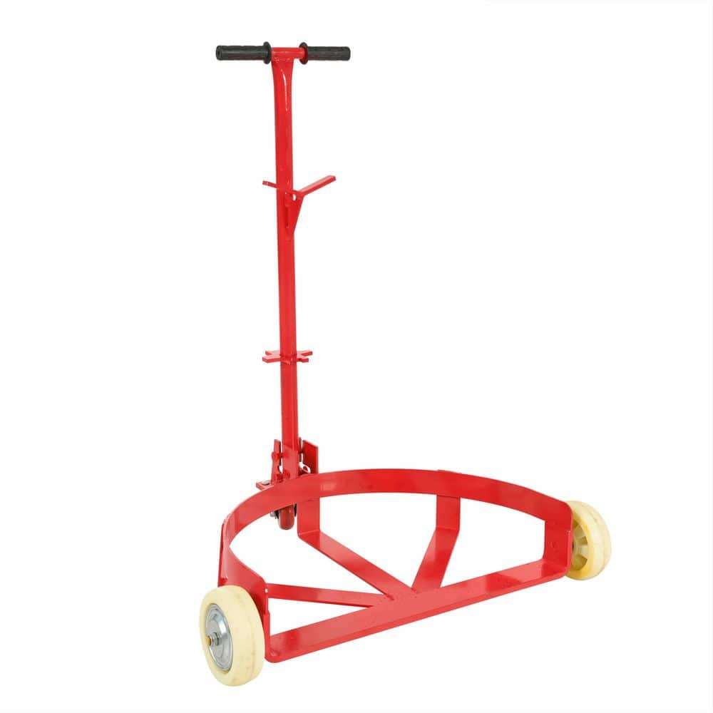 Low Profile 55 Gal. Steel Drum Dolly Hand Truck-1200 lb. Capacity, 2-Fixed and 1 Swivel PU Wheels, Red price history on PriceWatchPro