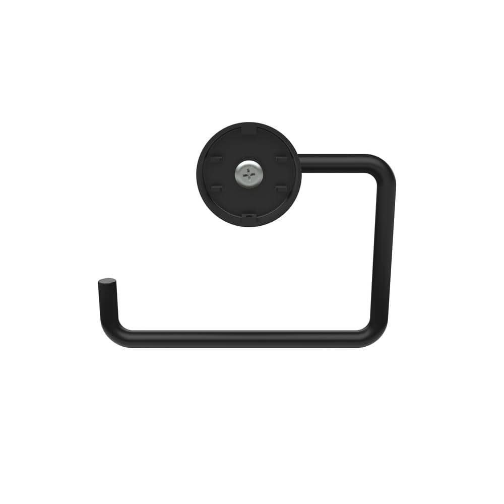 Matte Black Modern Wall Mounted Towel Ring