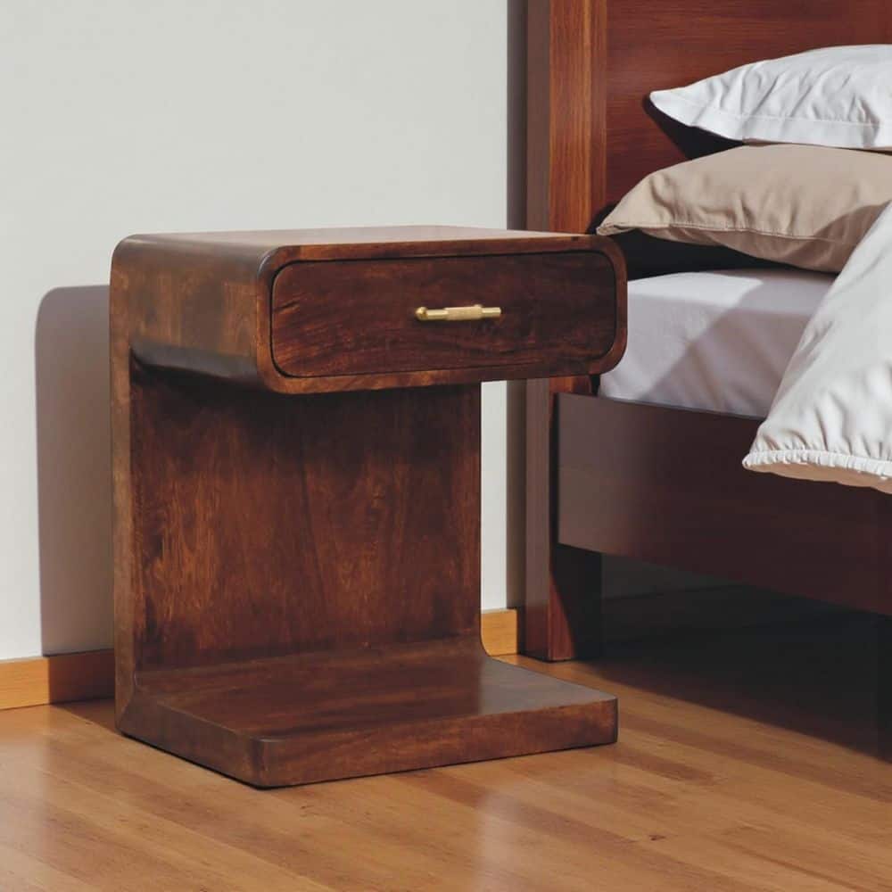 Chestnut 1 Drawer 17.70 in. Nightstand