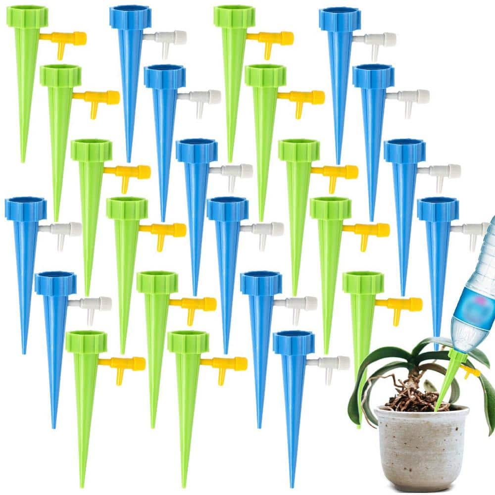 Indoor and Outdoor 24-Pack Automatic Watering Spikes, 1.1