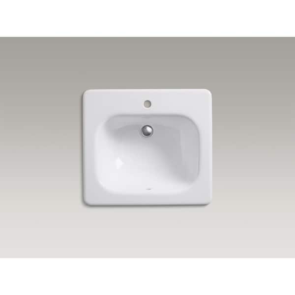 KOHLER Tahoe 21 in. x 19 in. Drop-In Bathroom Sink in White Cast Iron