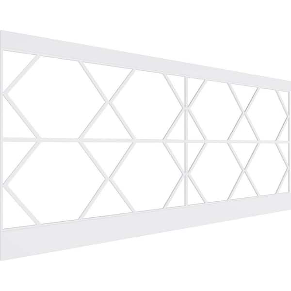 Ekena Millwork 44 in. H x 94-1/2 in. W 28.92 sq. ft. Fraser PVC Wainscot Paneling Kit