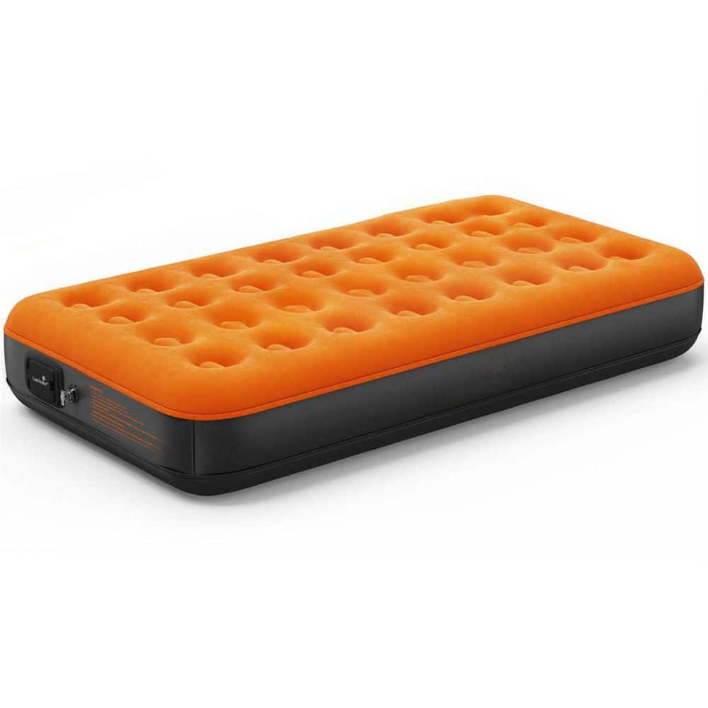 75 in. L x 40 in. W x 9 in. H Twin Portable Camping Inflatable Mattress wit
