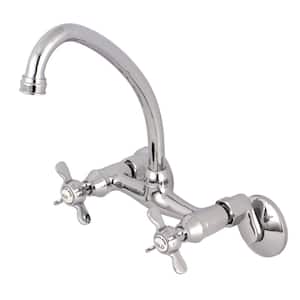 Essex 2-Handle Wall-Mount Standard Kitchen Faucet in Polished Chrome