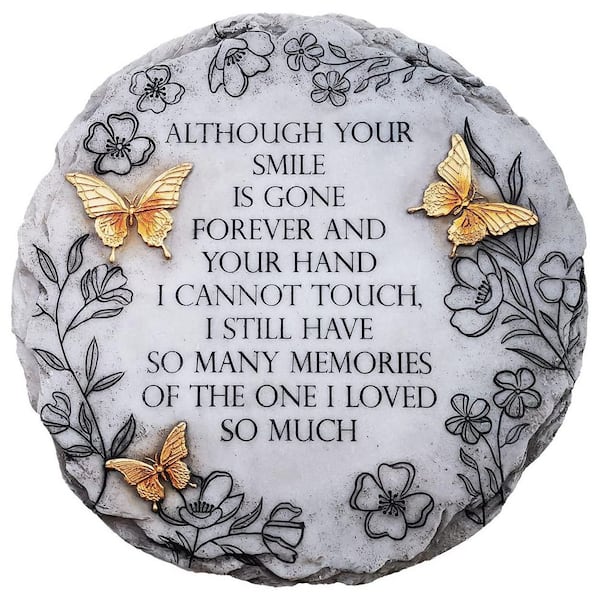 White Butterfly Stepping Stone, Decorative Stone Decorative Landscape Rocks for Garden