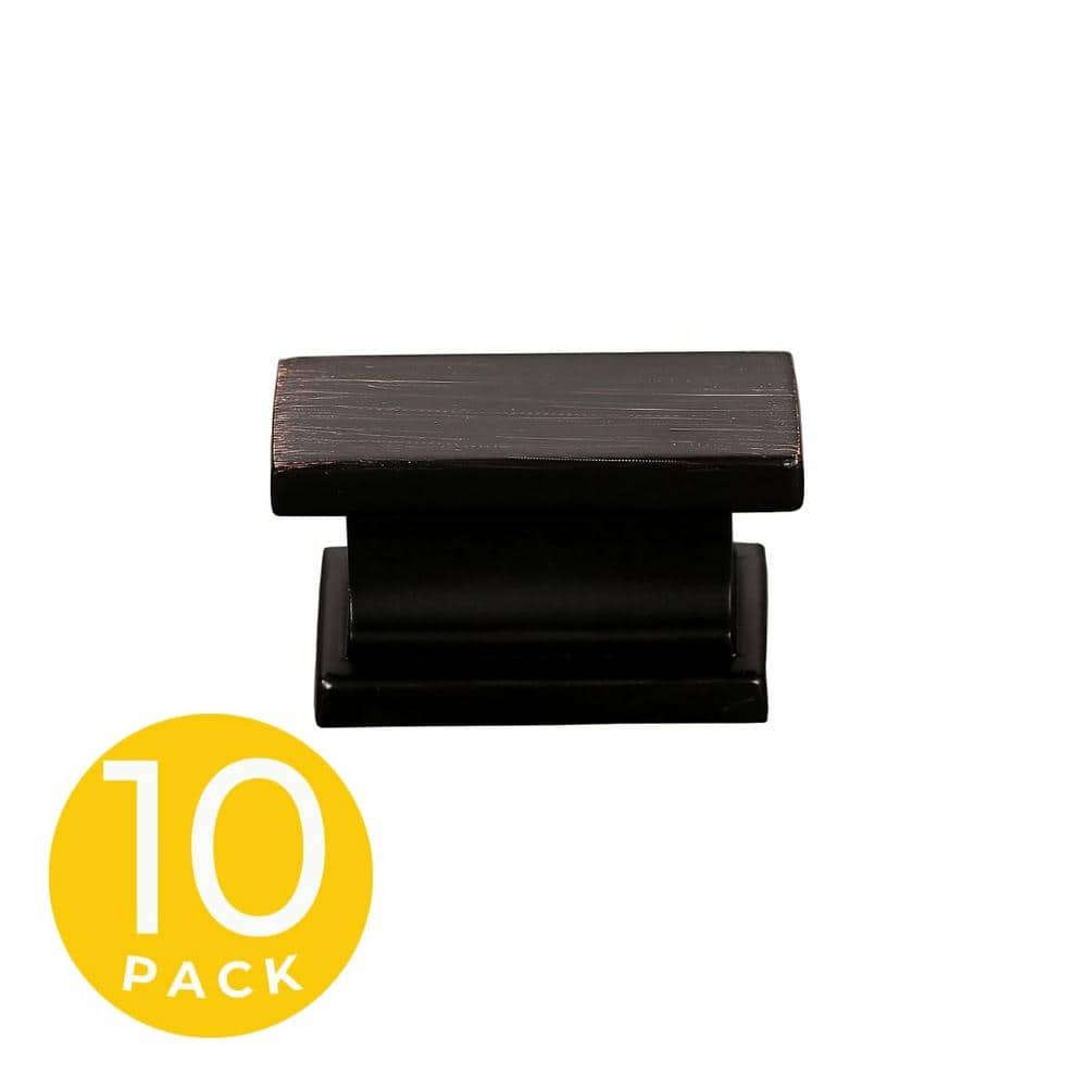 Hexa Series 1 in. Modern Oil Rubbed Bronze Rectangle Cabinet Knob (10-Pack) price history on PriceWatchPro