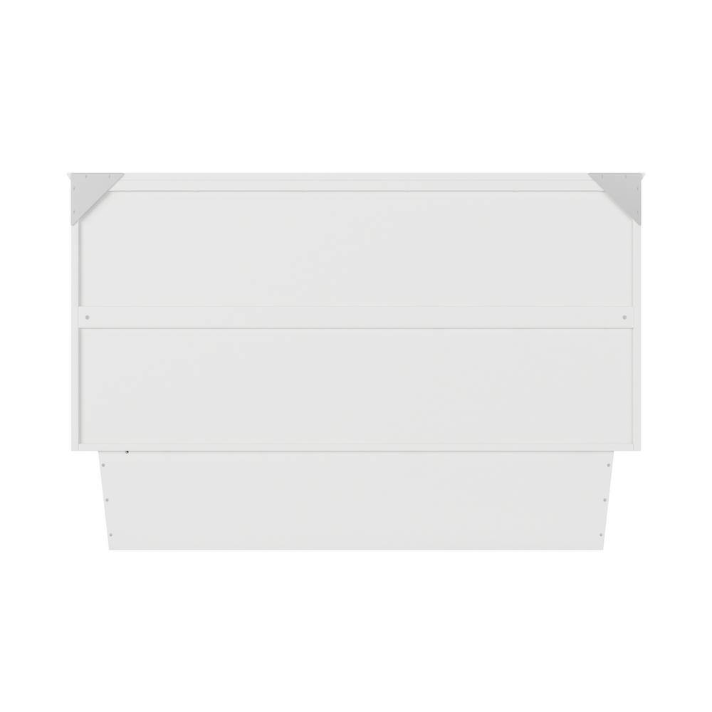 Queen-Sized Monroe Murphy Bed Chest with Single Drawer in White