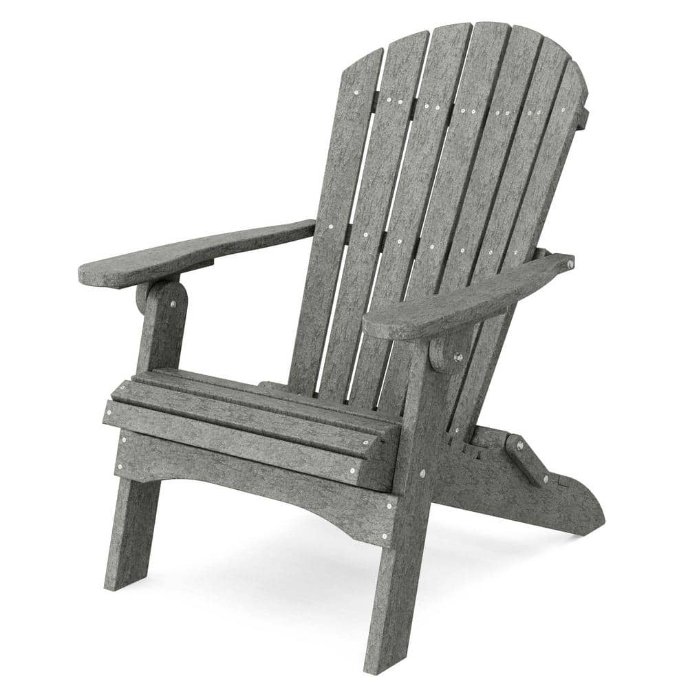 Heritage Dark Gray Plastic Outdoor Folding Adirondack Chair price history on PriceWatchPro