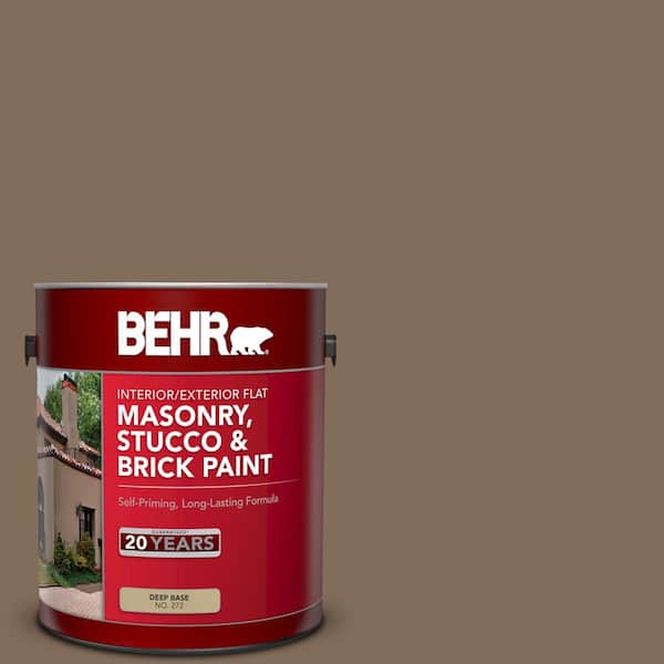 BEHR 1 gal. #MQ2-49 Kaffee Flat Masonry, Stucco and Brick Interior/Exterior Paint