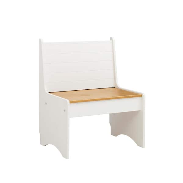 Faye Honey/White Small Back Rest Bench