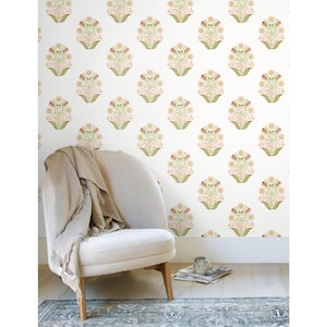 Sophie Pink Floral Medallion Peel and Stick Wallpaper