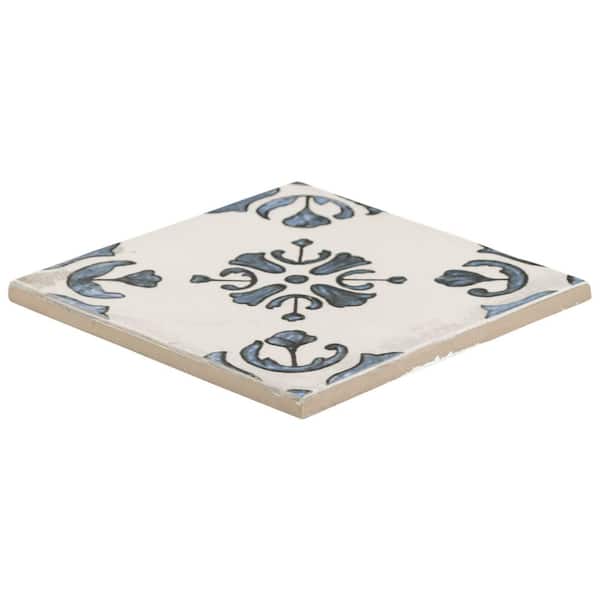 Ivy Hill Tile Sienna Terracotta Bell Blue 8.85 in. x 8.85 in